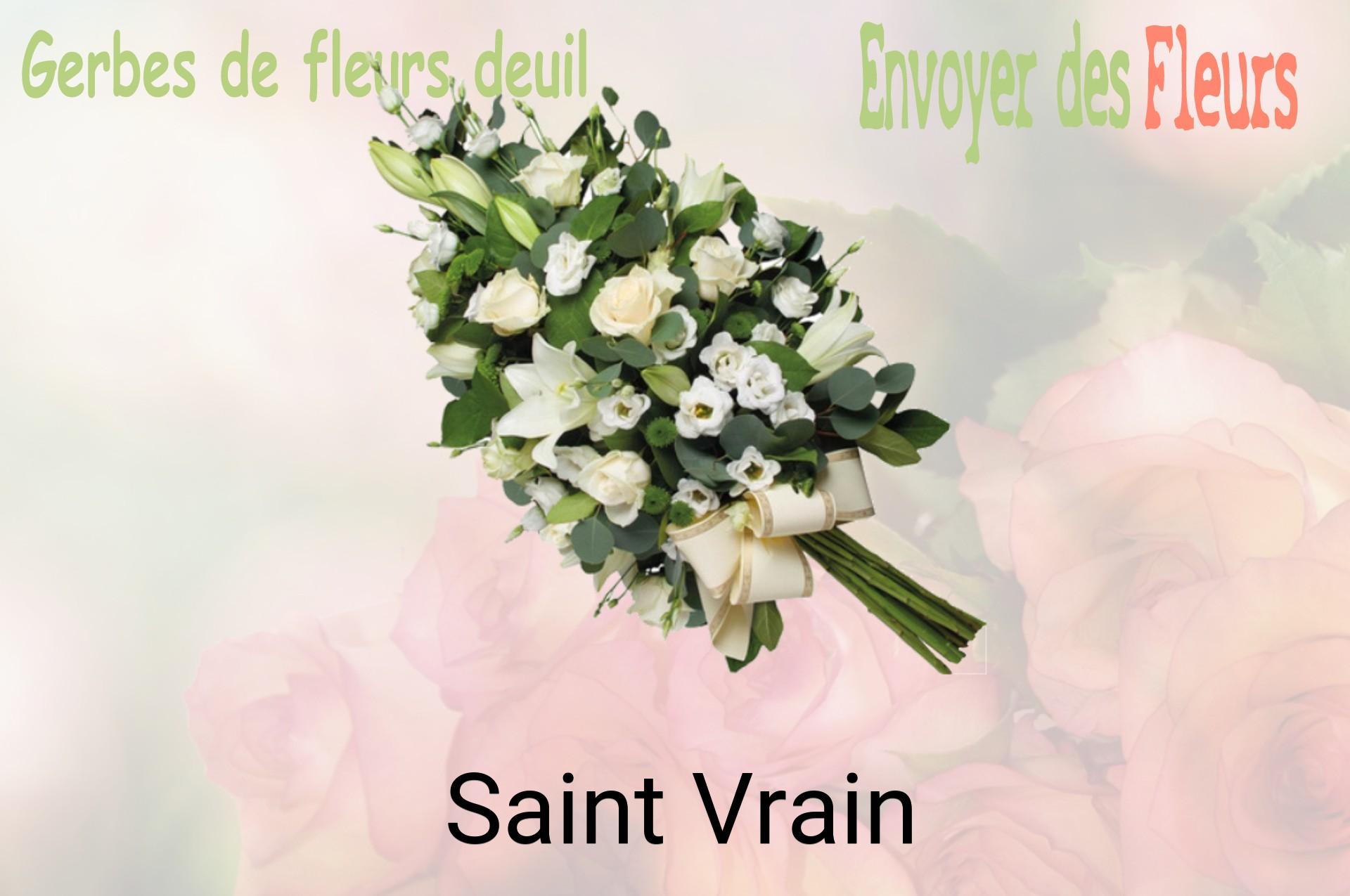 Gerbe de fleurs de deuil livrée à Saint-Vrain
